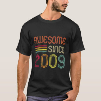 Camiseta Incrível Desde 2009 Retro de Aniversário de 14