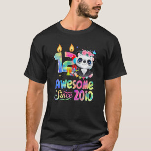Camiseta Incrível Desde 2010 12 Aniversário 12 Anos Panda