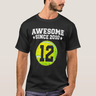 Camiseta Incrível Desde 2010 12 de Aniversário de Tênis 12