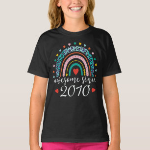 Camiseta Incrível Desde 2010 12 Rainbow Aniversário Gift
