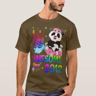 Camiseta Incrível Desde 2012, 10º aniversário, 10 anos Pand