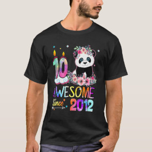 Camiseta Incrível Desde 2012, 10º aniversário, 10 anos Pand