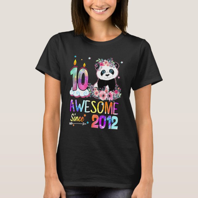 Camiseta Incrível Desde 2012, 10º aniversário, 10 anos Pand (Frente)