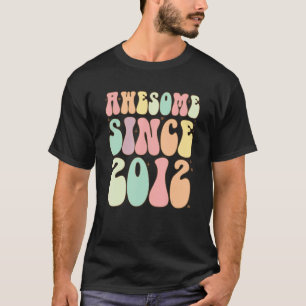 Camiseta Incrível Desde 2012 Aniversário 10 Anos Meninas B