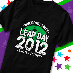 Camiseta Incrível Desde 2012 Dia do Ano Leap Fev 29 Anivers