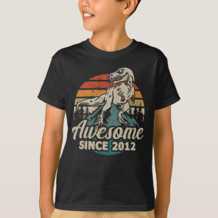 Camiseta Incrível desde 2012 Retro Dinossaur 10º Anivers