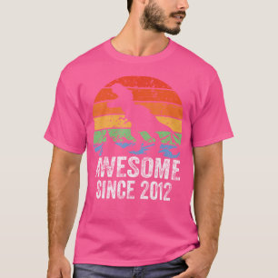 Camiseta Incrível Desde 2012, Retro Dinossaur, Nascimento D