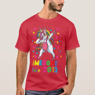 Camiseta Incrível desde 2013 Dabbing Unicorn 9º aniversário