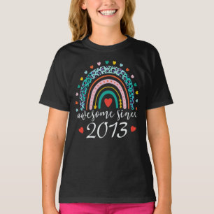 Camiseta Incrível desde 2013 Rainbow 9º Presente de Anivers