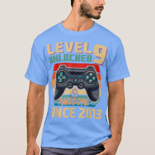 Camiseta Incrível Desde 2013 Vídeo Jogo 9º Bday Nível 9 Unl