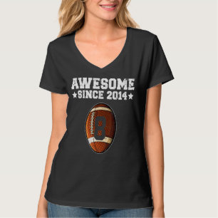 Camiseta Incrível Desde 2014 Futebol 8.º Aniversário 8 Anos