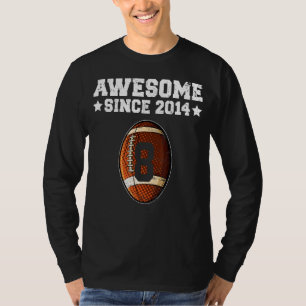 Camiseta Incrível Desde 2014 Futebol 8.º Aniversário 8 Anos