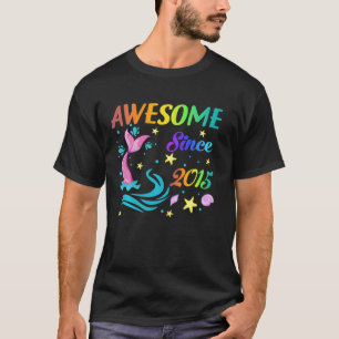 Camiseta Incrível Desde 2015, 6 Mermaid Birthday Girls Part