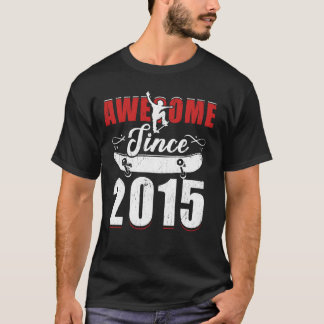 Camiseta Incrível Desde 2015 Tee 9 O Skateboard É O 9º Bir