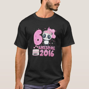 Camiseta Incrível Desde 2016, 6 de Aniversário de 6 Anos Pa