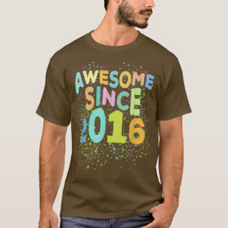 Camiseta Incrível Desde 2016 Retrô Engraçado De 6 Anos De 6