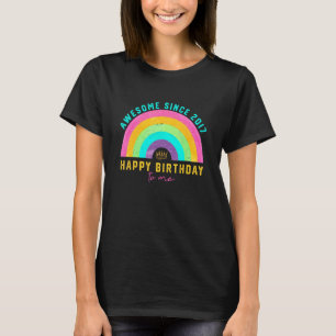 Camiseta Incrível Desde 2017 5º Aniversário Arco-íris Nasc