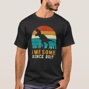 Camiseta Incrível Desde 2017, 5 Birthday Dará Dinossaur 5 Y