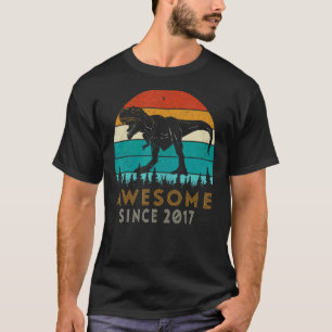 Camiseta Incrível Desde 2017, 5 Birthday Dará Dinossaur 5 Y