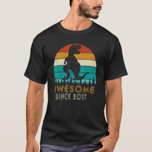 Camiseta Incrível Desde 2017, 5 Birthday Dará Dinossaur 5 Y