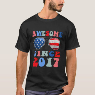 Camiseta Incrível Desde 2017 6 Anos 4 De Julho