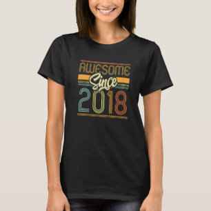 Camiseta Incrível Desde 2018 4º Aniversário 4 Anos Dia K