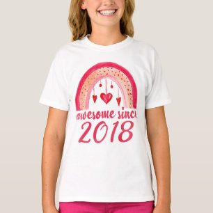 Camiseta Incrível desde 2018, Cute Rainbow 4. º presente 