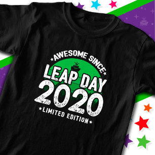 Camiseta Incrível Desde 2020 Dia do Ano Leap Fev 29 Anivers