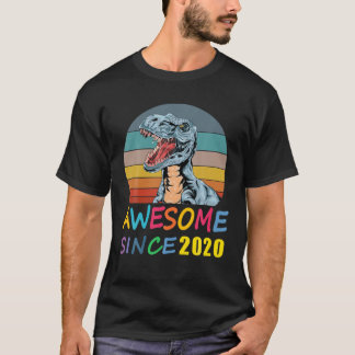 Camiseta Incrível Desde 2020 Dinossauro primeiro aniversari