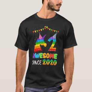Camiseta Incrível Desde 2020 Pop Ti Fidget Unicorn segundo