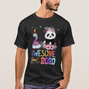 Camiseta Incrível Desde 2020 segundo aniversário 2 Anos Pan