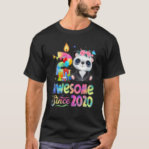 Camiseta Incrível Desde 2020 segundo aniversário 2 Anos Pan