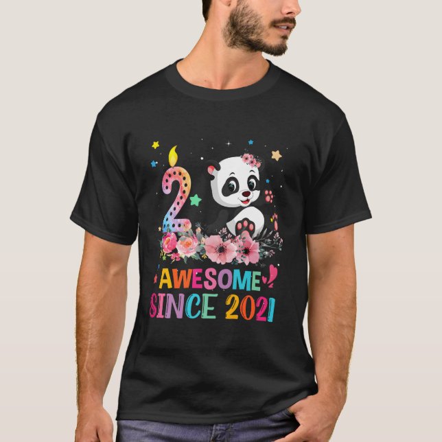 Camiseta Incrível desde 2021 Segundo 2 Panda Unicorn (Frente)