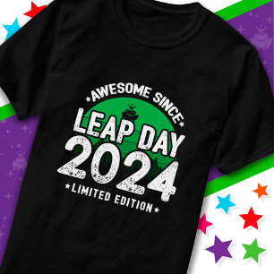 Camiseta Incrível Desde 2024 Dia do Ano Leap Fev 29 Anivers