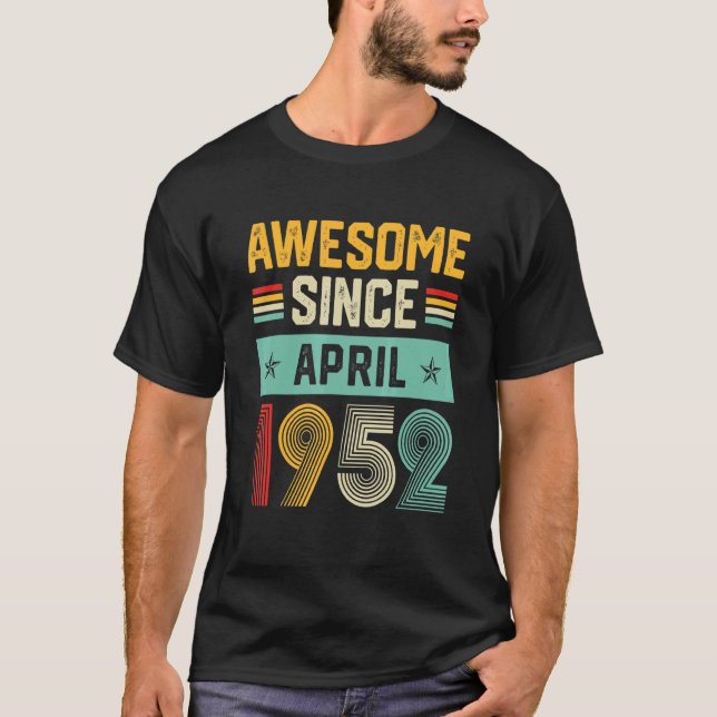 Camiseta Incrível Desde Abril De 1952, Mulheres 70 de Anive (Frente)
