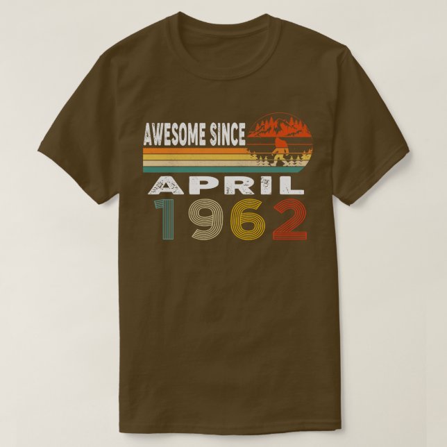 Camiseta Incrível Desde Abril De 1962 (Frente do Design)