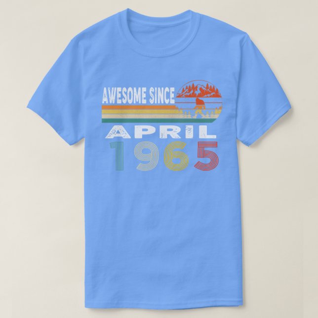 Camiseta Incrível Desde Abril De 1965 (Frente do Design)