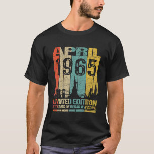 Camiseta Incrível Desde Abril De 1965, 57º Aniversário Da V