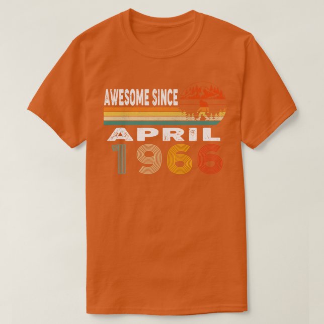 Camiseta Incrível Desde Abril De 1966 (Frente do Design)