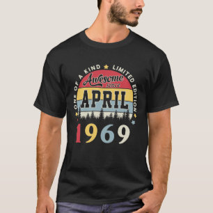Camiseta Incrível Desde Abril De 1969 Vintage Retro Birthda
