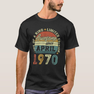 Camiseta Incrível Desde Abril De 1970 52 Anos De Idade 52º