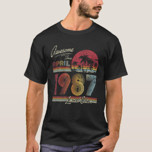 Camiseta Incrível Desde Abril De 1987 35 Anos 35º Aniversár