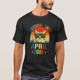 Camiseta Incrível Desde Abril De 2006 Aniversário De 16 Ano