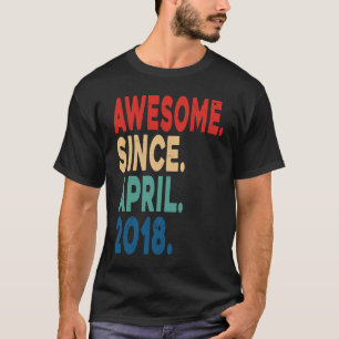 Camiseta Incrível Desde Abril De 2018 5 Birthday, 5 Anos