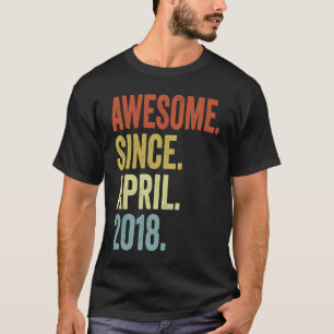 Camiseta Incrível Desde Abril De 2018, 5 Birthday Boy 5 Ano