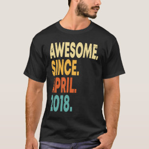 Camiseta Incrível Desde Abril De 2018, 5 Birthday Boy 5 Ano
