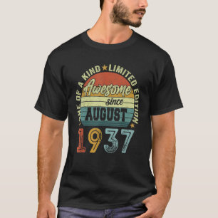 Camiseta Incrível Desde Agosto De 1937, 85 Anos, 85 Anos, N
