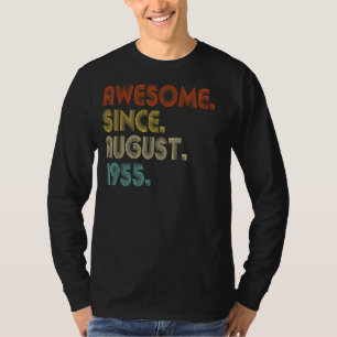 Camiseta Incrível desde agosto de 1955 Vintage 67º aniversá