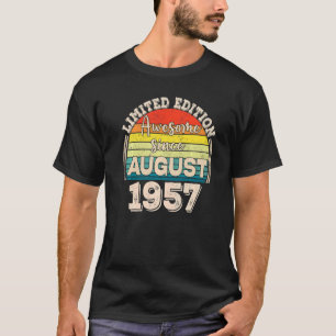 Camiseta Incrível desde agosto de 1957 Nascer em agosto Pai