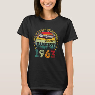 Camiseta Incrível Desde Agosto De 1963 59 Anos 63 Anos